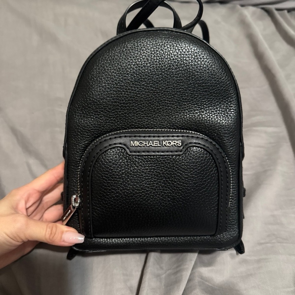 Michael Kors Pebbled Black Backpack